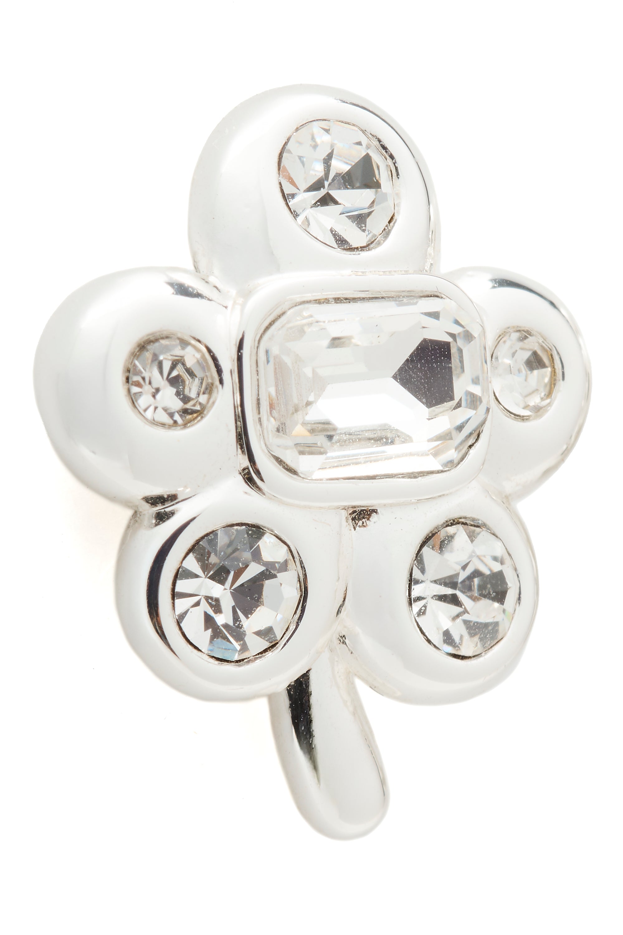 SILVER CLEAR DAIZE EARRINGS