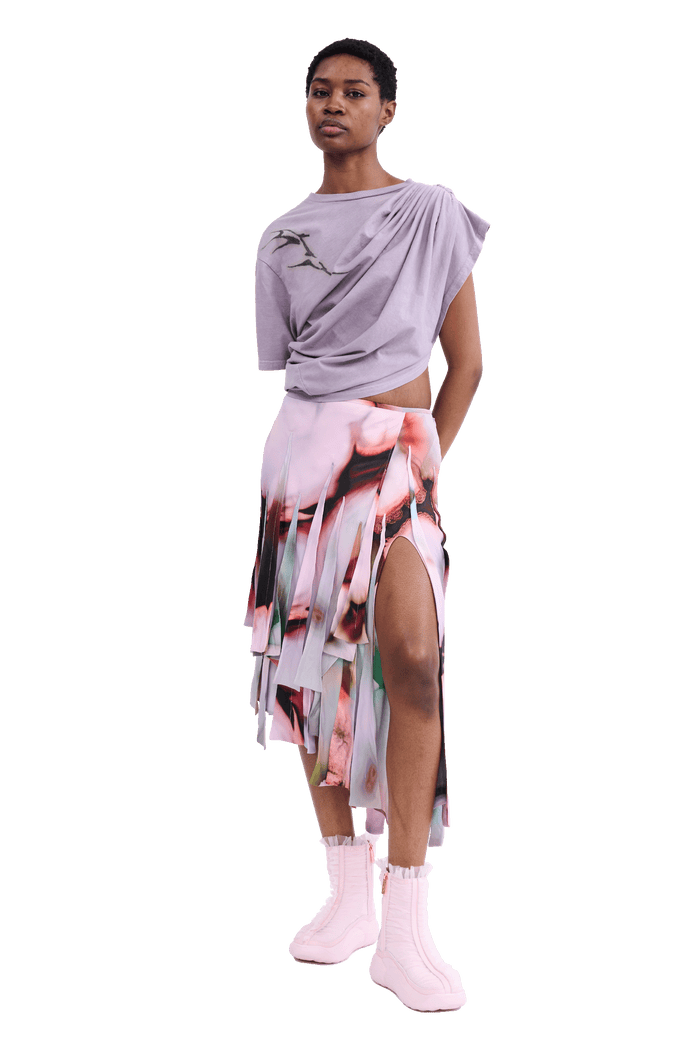 collina strada MAUVE EVA DRAPED TEE SMALL