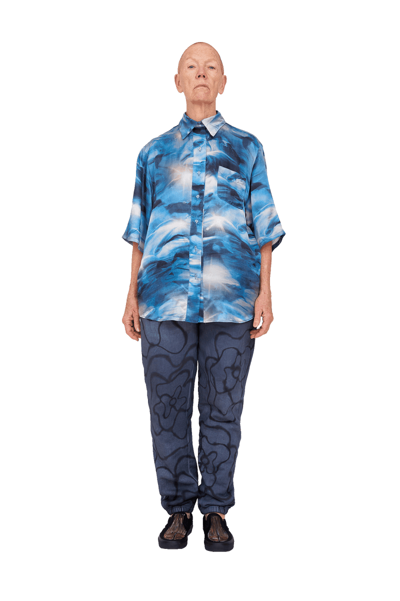 NAVY DOLPHIN SUNNY BUTTON UP
