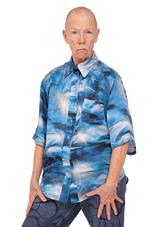 NAVY DOLPHIN SUNNY BUTTON UP