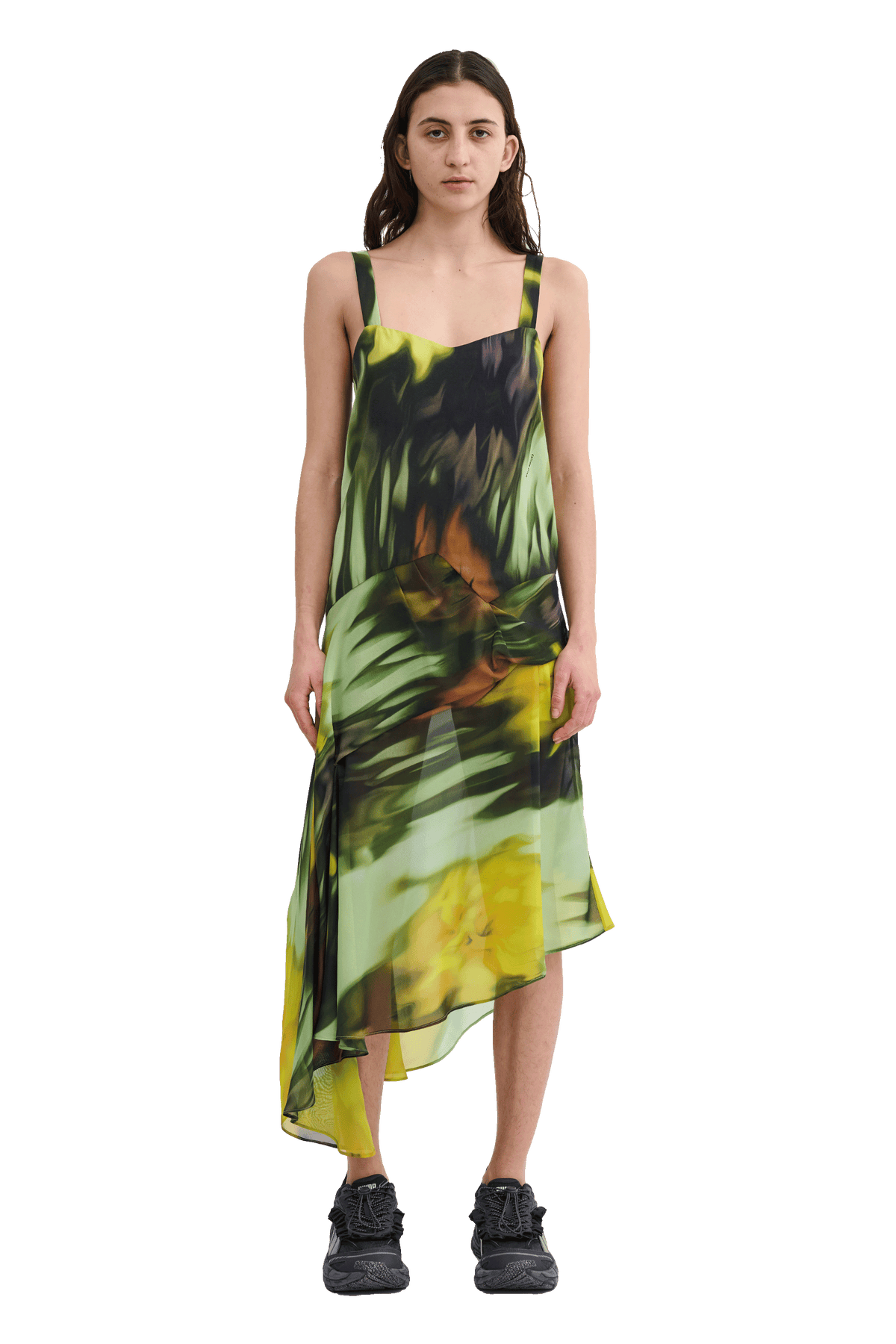 【関税込み】Collina Strada ドレス WASHED OCEAN FLOWERS WATERLILY MINI DRESS | Collina Strada