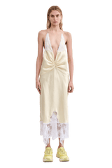 SOFT YELLOW COURT SLIP DRESS