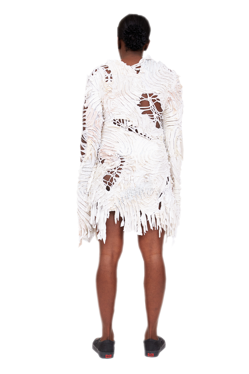 OFF WHITE CHIRP MINI DRESS