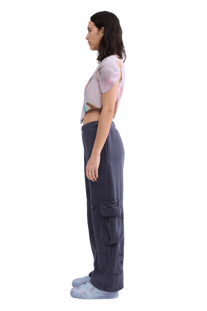 CHARCOAL CARGO SWEATPANT