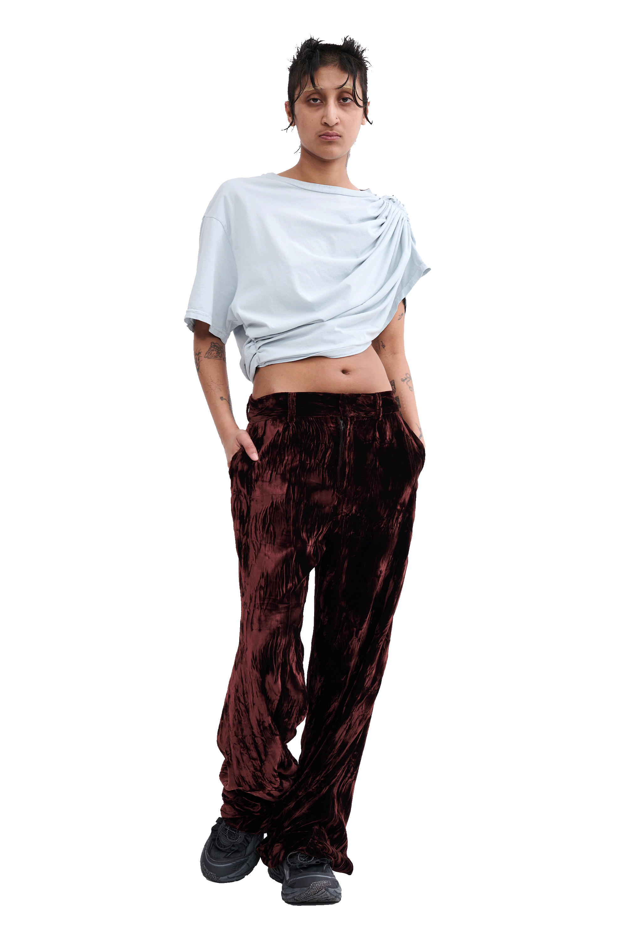 BROWN VELVET DANTE TROUSER