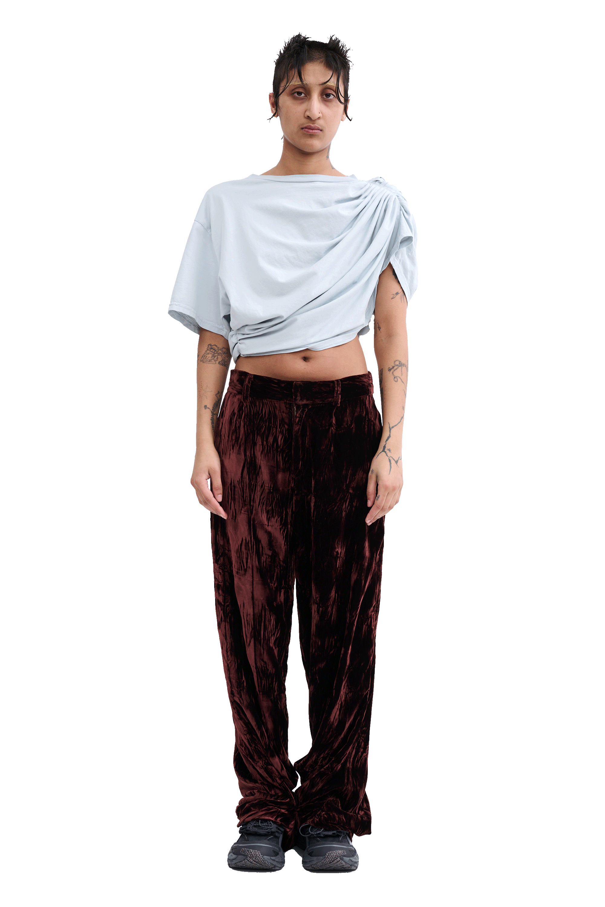 BROWN VELVET DANTE TROUSER