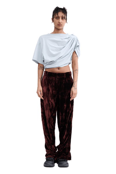 BROWN VELVET DANTE TROUSER| COLLINA STRADA – Collina Strada