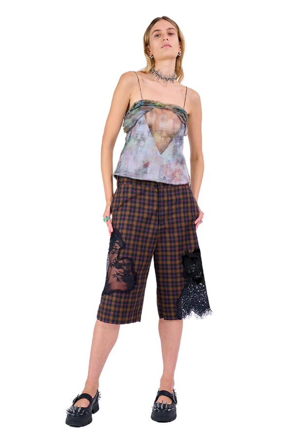 BLACK PLAID DANTE SHORT