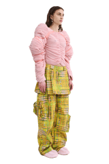 LIME PLAID LAWN SKIRT CARGO PANT