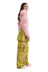 LIME PLAID LAWN SKIRT CARGO PANT