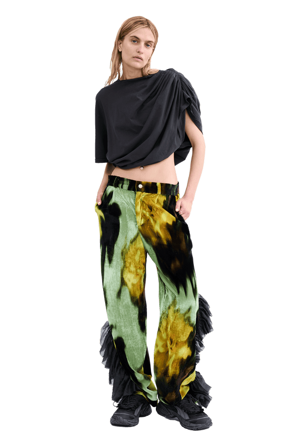 MELTING BLOOM DANTE RUFFLE TROUSER