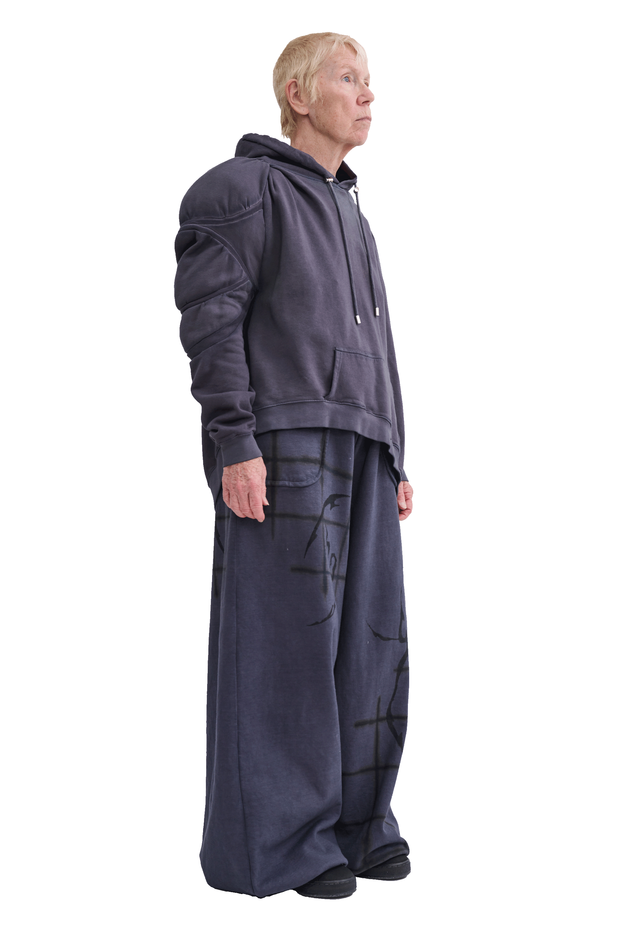 CHARCOAL CS GYM MUSCLE WAVE HOODIE