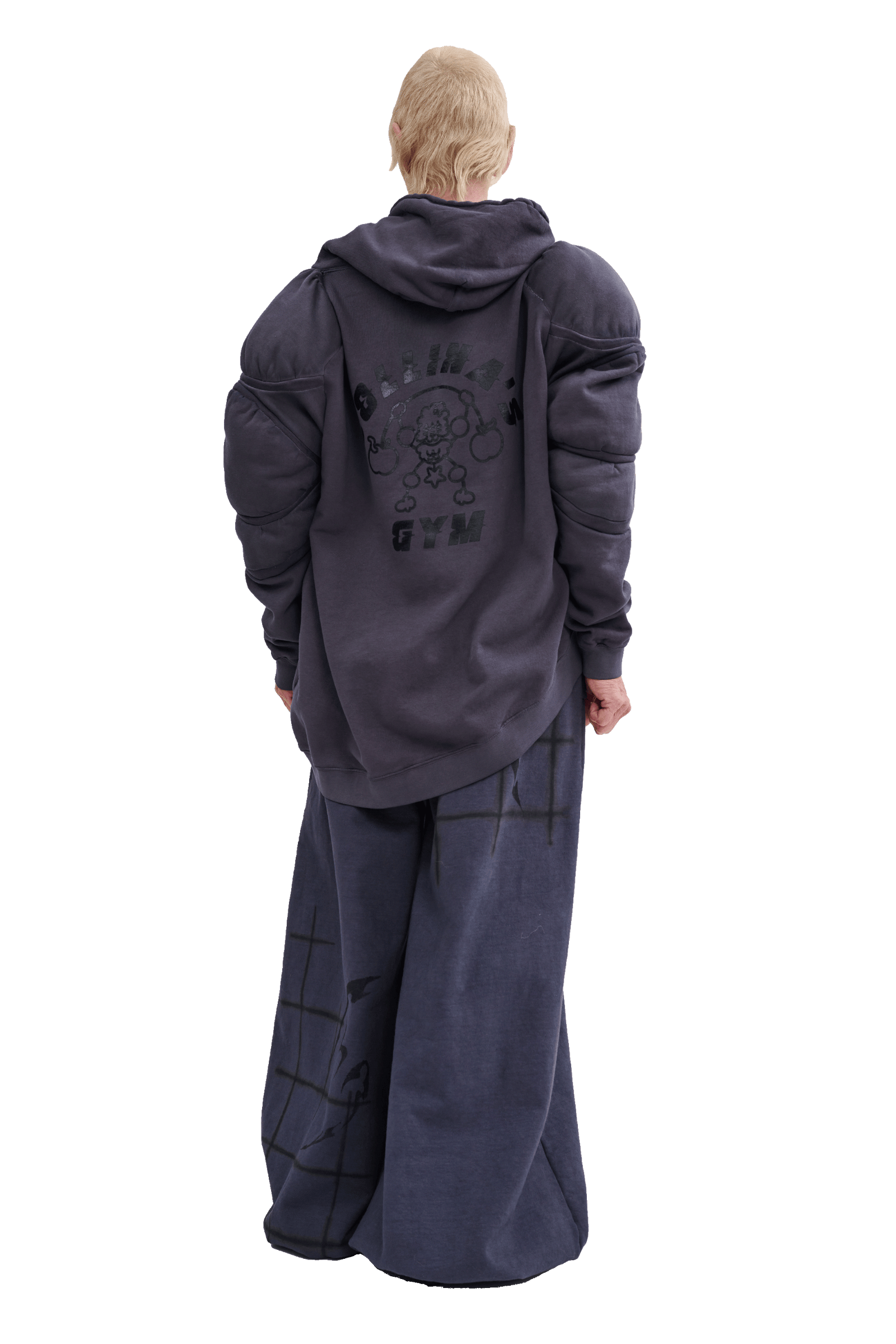 COLLINA STRADA-WAVE HEM HOODIE スウェット 新品 MIDNIGHT FLOWER POT WAVE HEM HOODIE | COLLINA STRADA