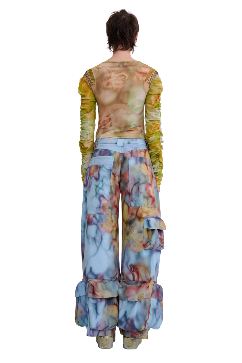 BARBED FLORAL GARDEN CARGO PANT