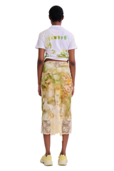 SAGE MOLTEN FLORAL HISS SKIRT