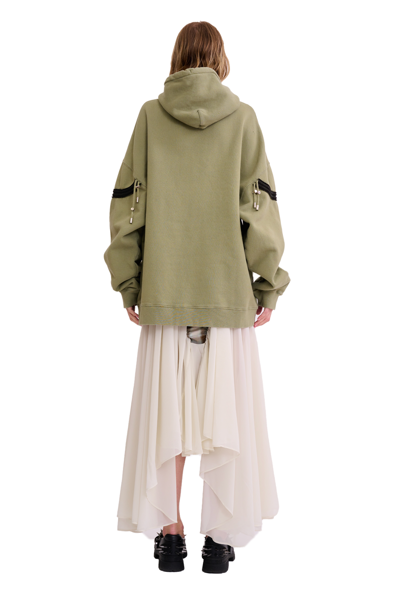 OLIVE STAR HOODIE