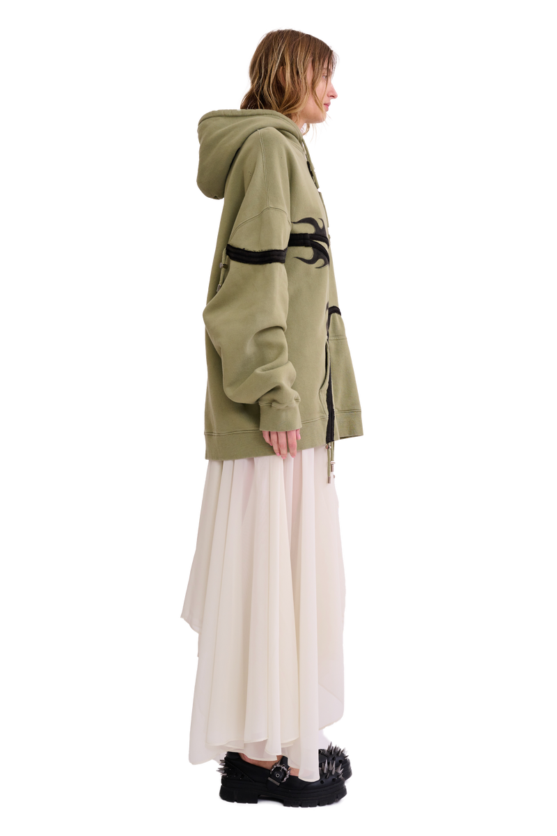 OLIVE STAR HOODIE