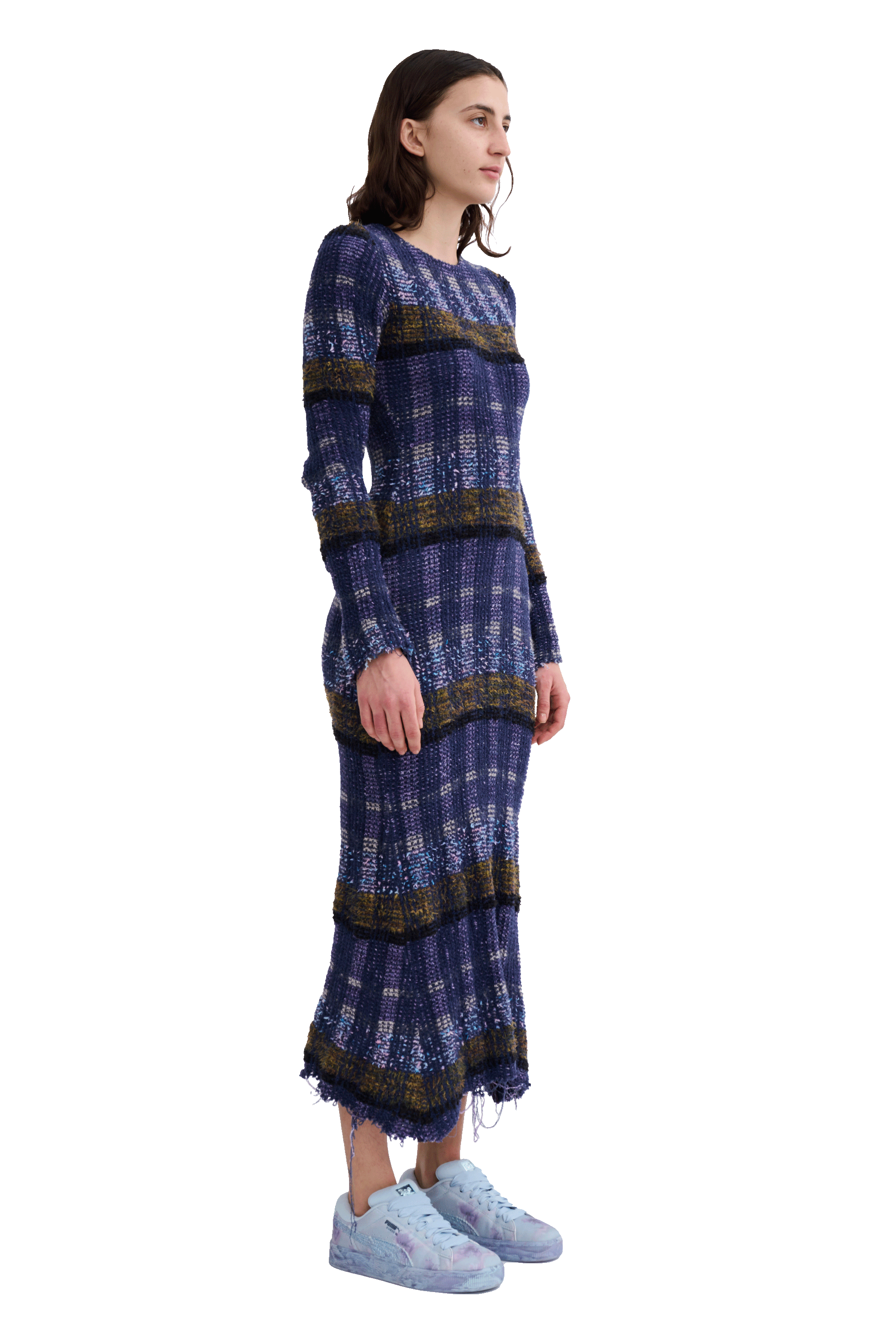 VITELLI PURPLE PLAID YURI DRESS