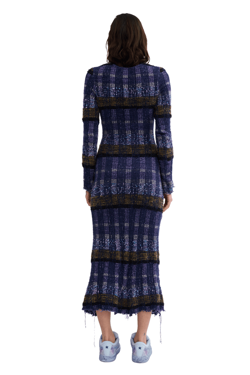 VITELLI PURPLE PLAID YURI DRESS