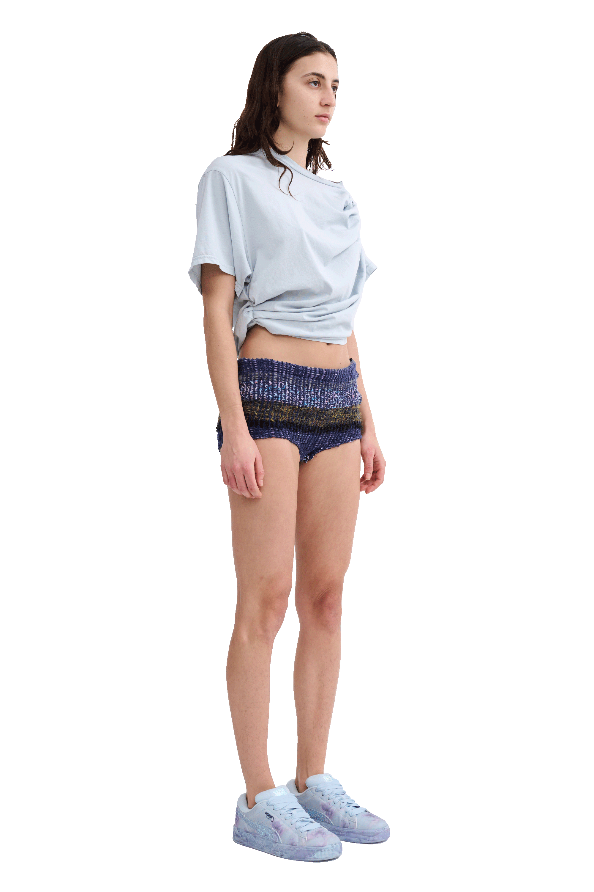 VITELLI PURPLE PLAID TAP SHORTS