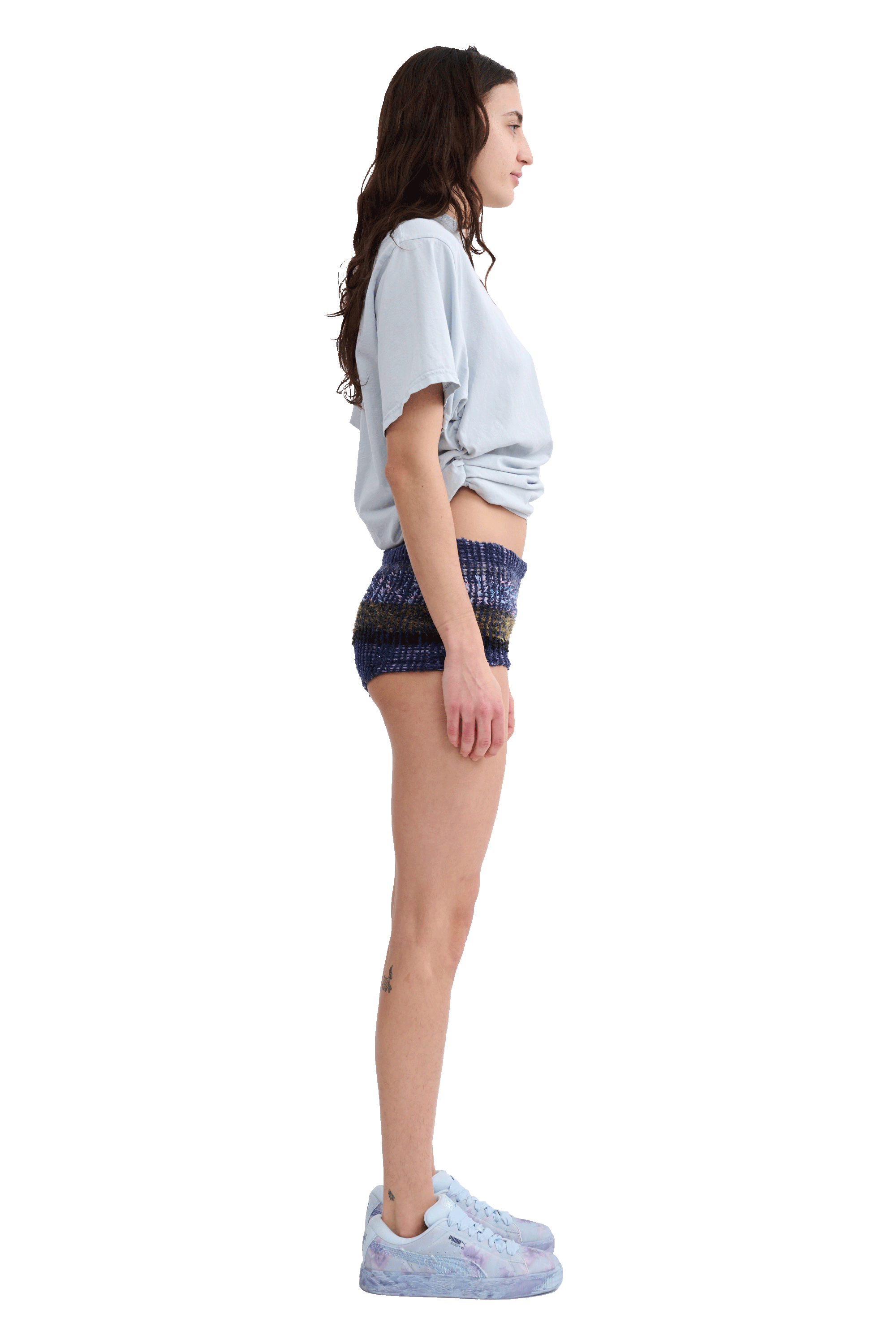 VITELLI PURPLE PLAID TAP SHORTS