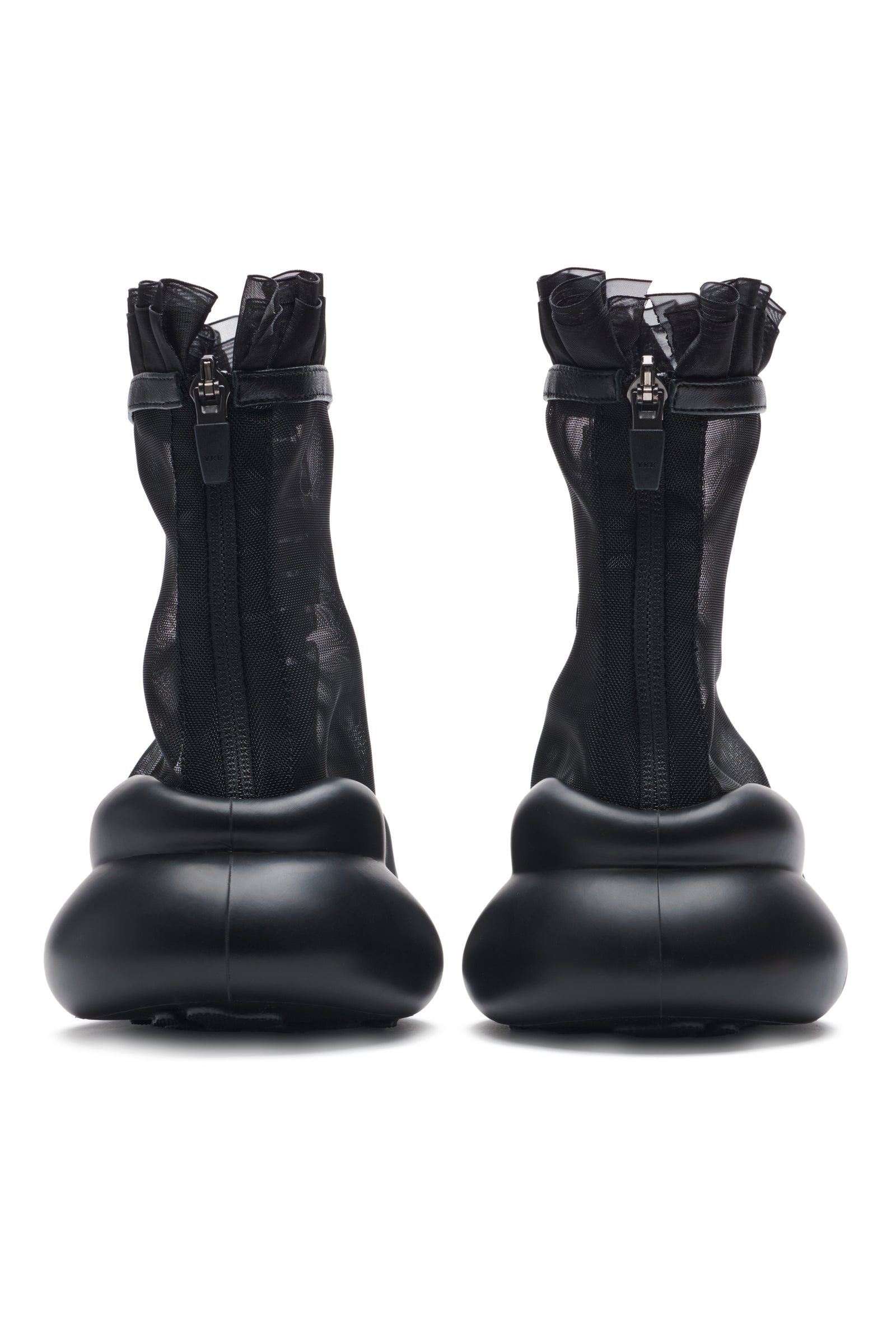 BLACK MESH RUFFLE BOOTS | COLLINA STRADA – Collina Strada