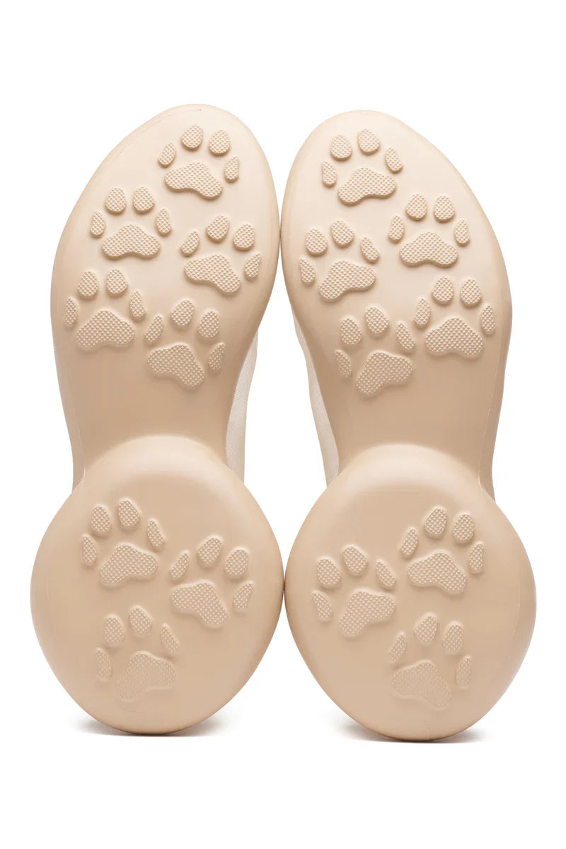 NUDE MESH RUFL BOOTS