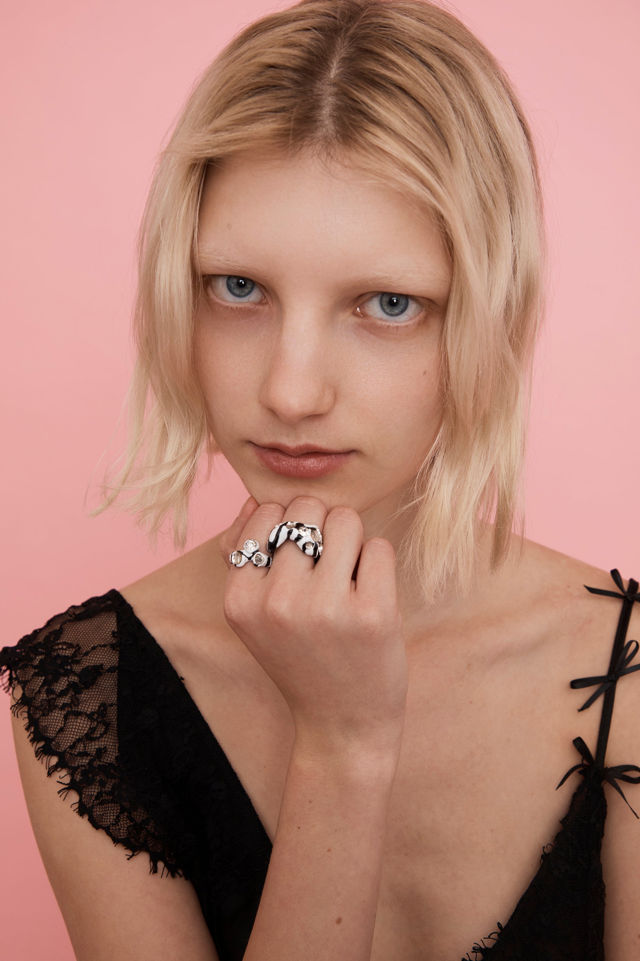 ZEBRA STRIPE BAT RING