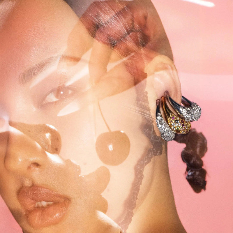 Encrusted Abstract Ear Cuff