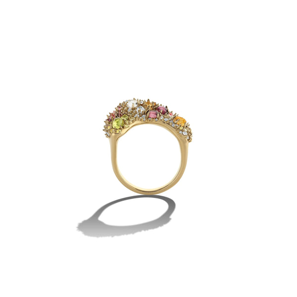 Encrusted Wavy Ring