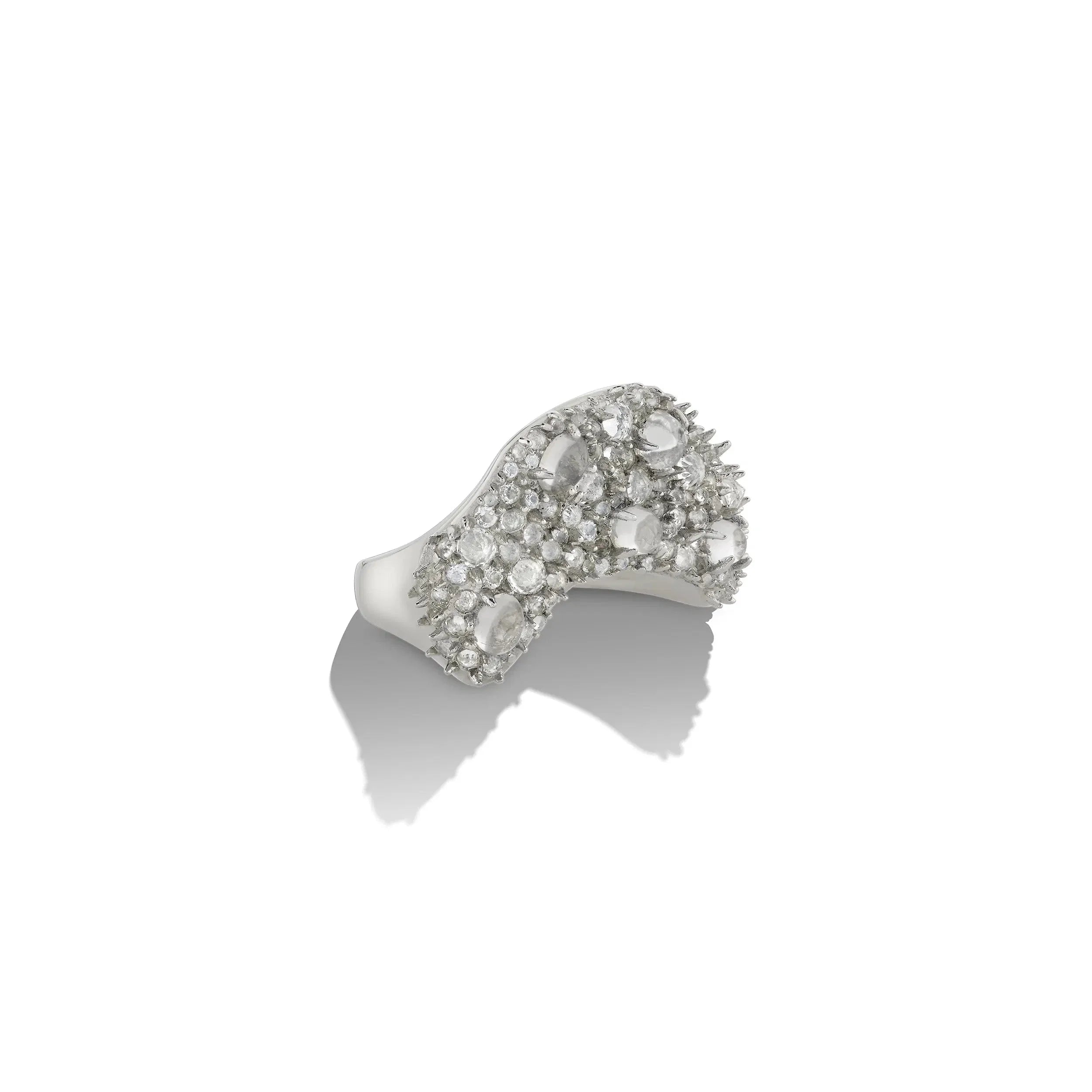Encrusted Wavy Ring