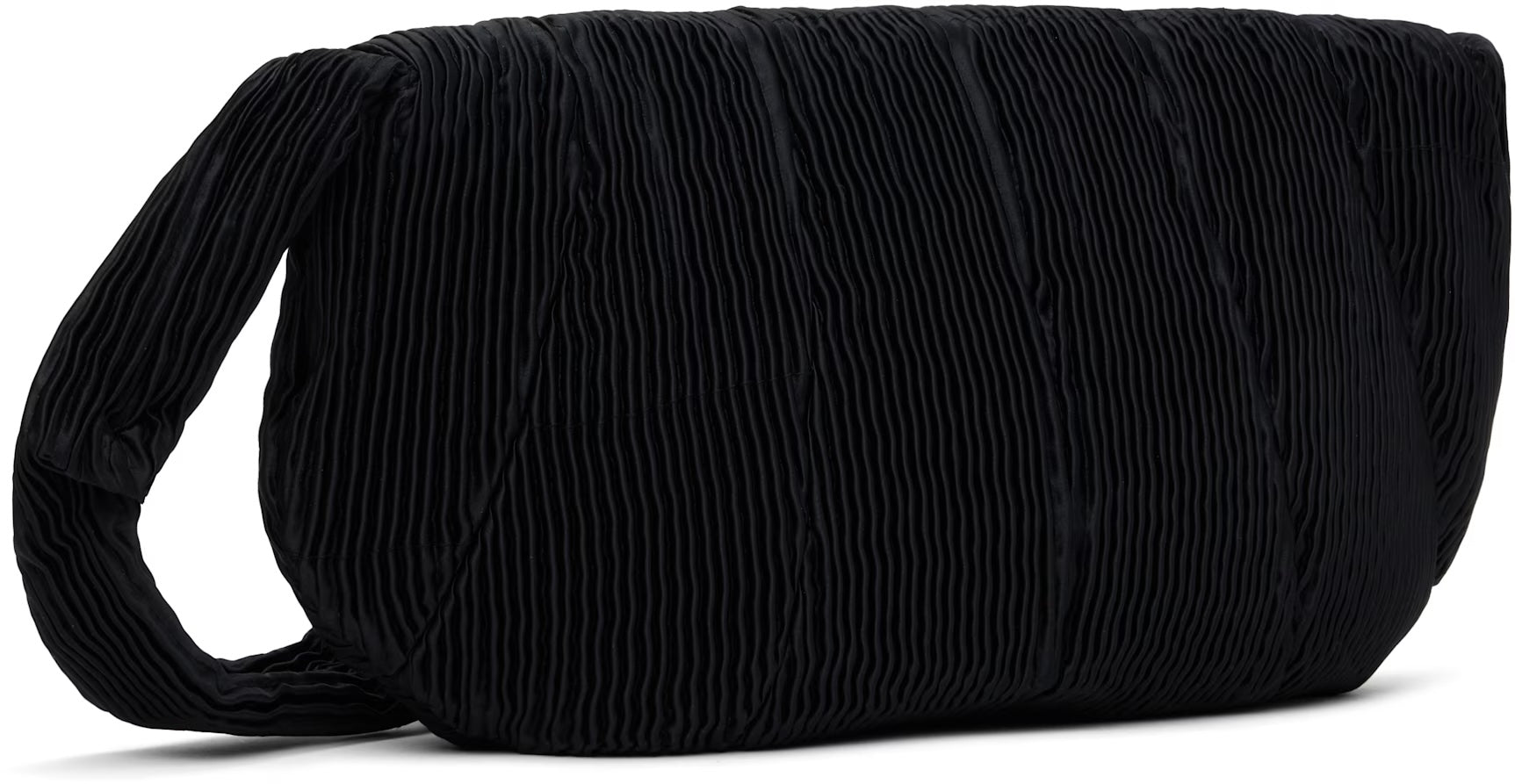 BLACK PLEATED CATERPILLAR BAG | COLLINA STRADA
