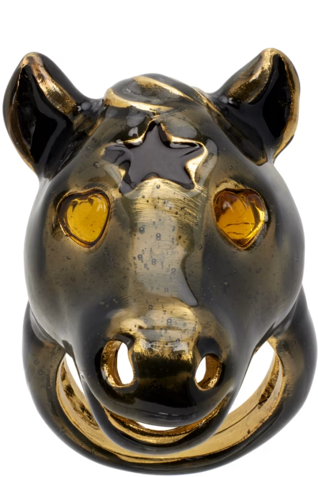 ANTIQUE GOLD BABY PONY RING