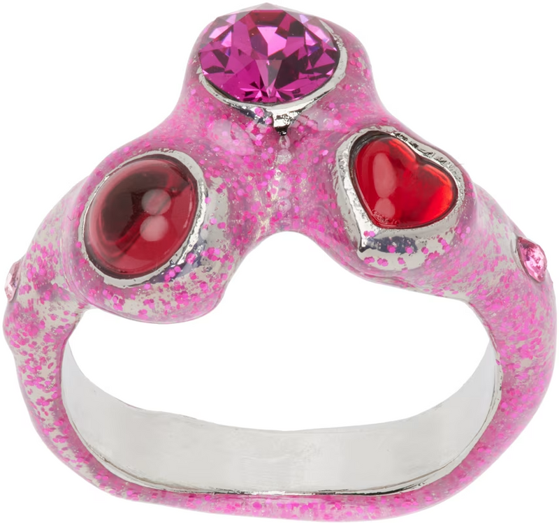 GLITTER PINK FLORENCE RING