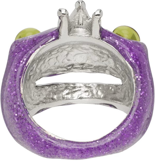 GLITTER LILAC FROG PRINCE RING