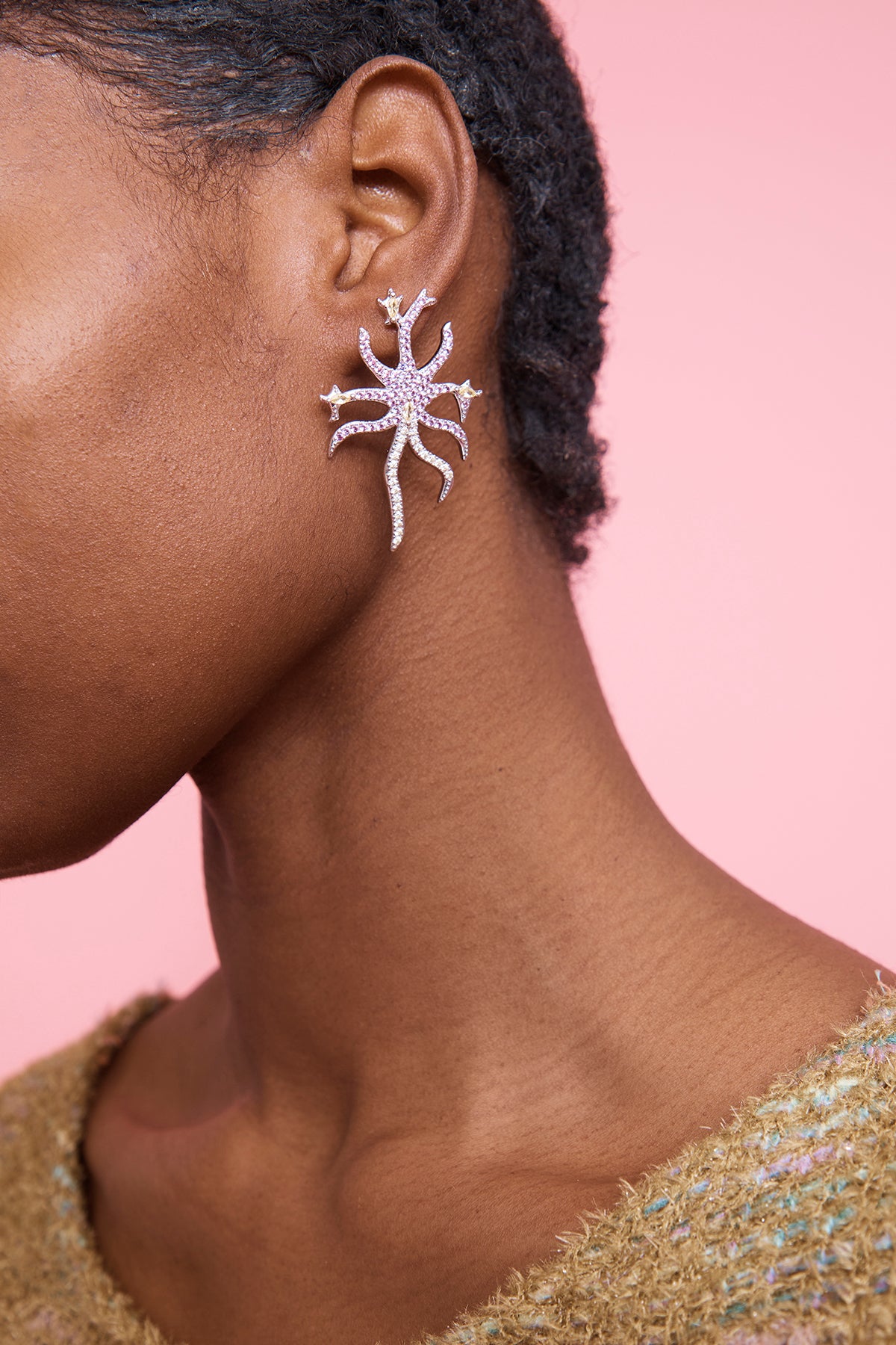 HOT PINK CANARY ETOILE EARRINGS | COLLINA STRADA – Collina