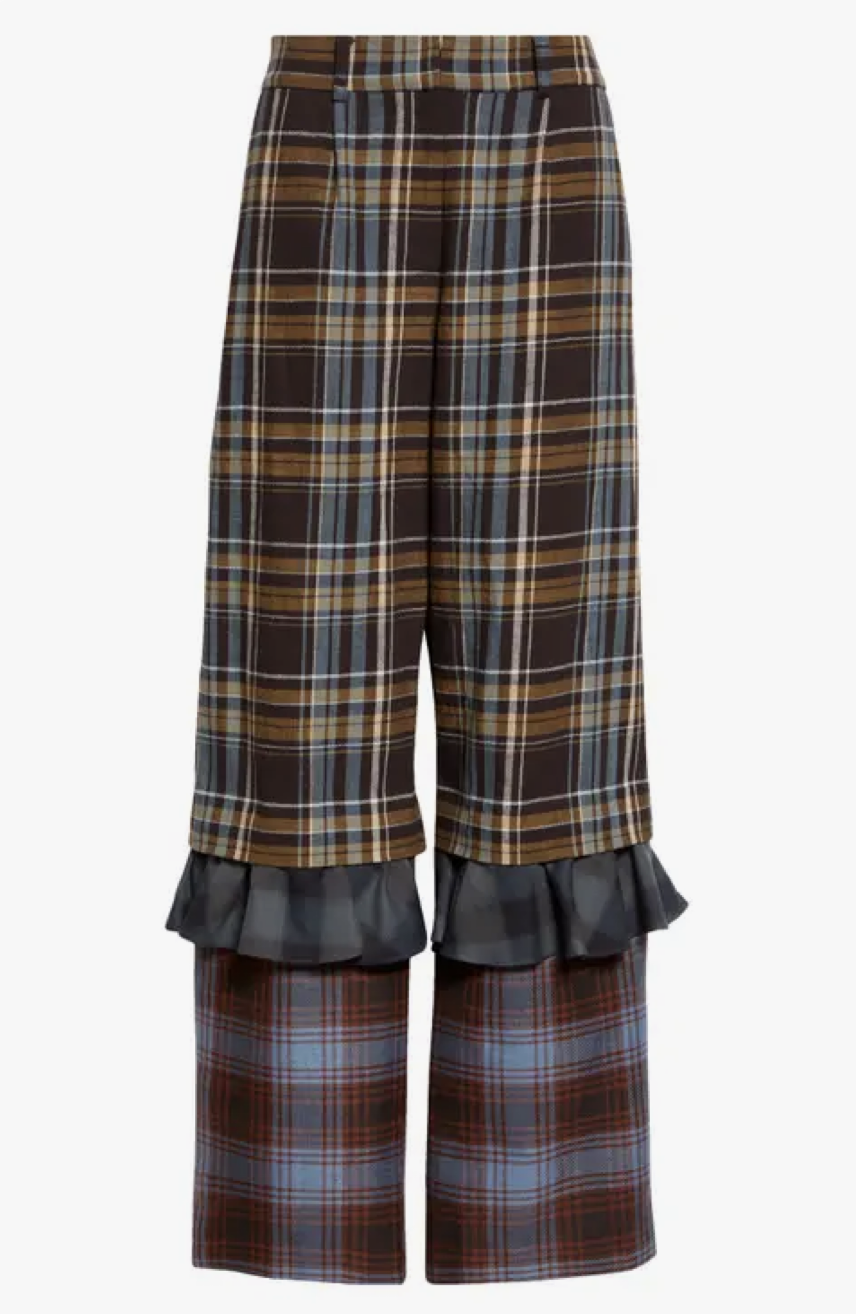 MULTI PLAID GERANIUM TROUSER