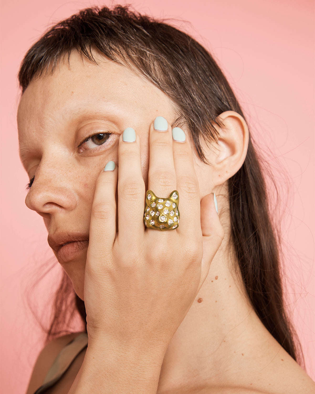 LIME PUFFY BUNNY RING | COLLINA STRADA – Collina Strada
