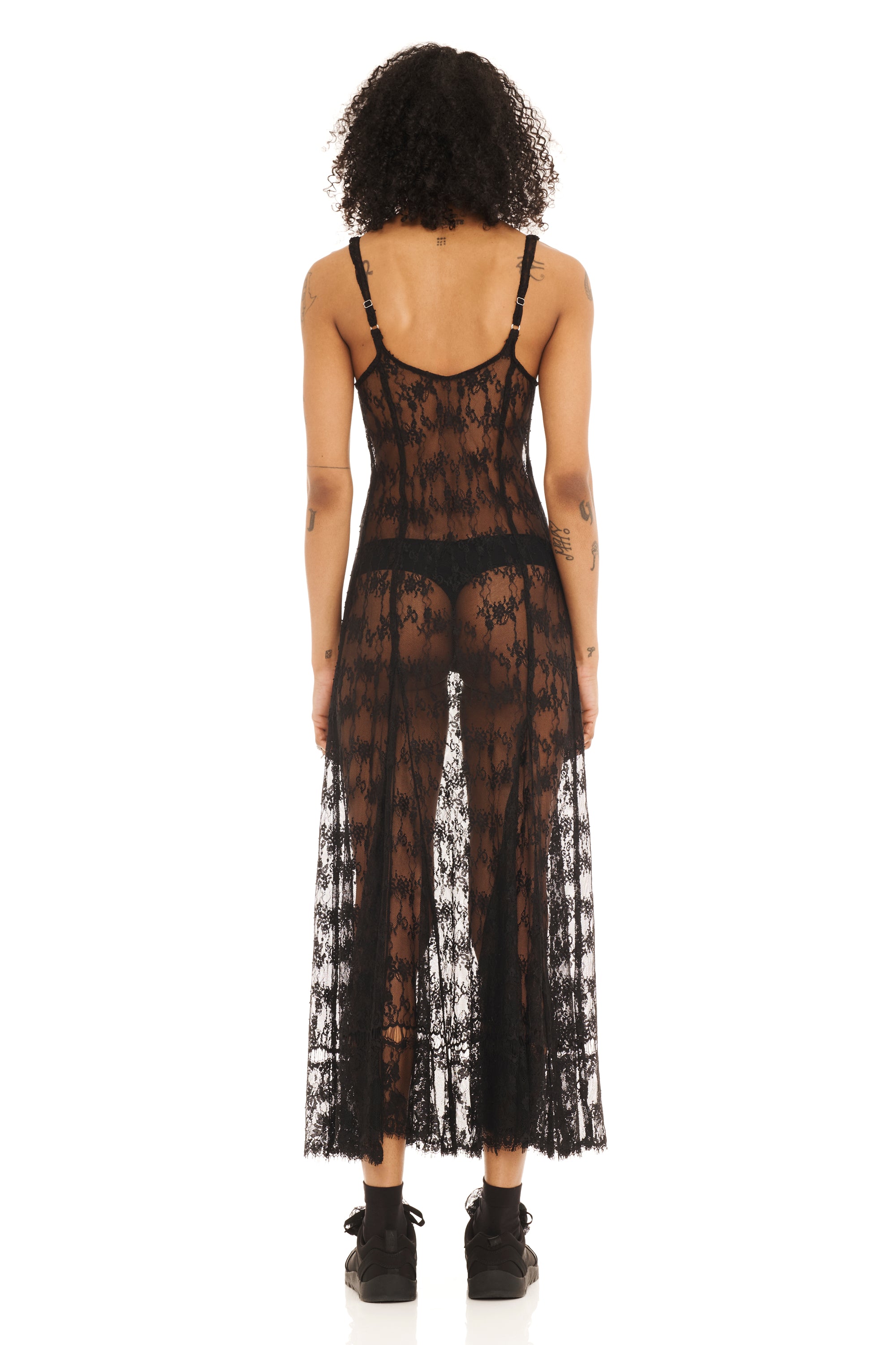 BLACK LONG PAMELA DRESS