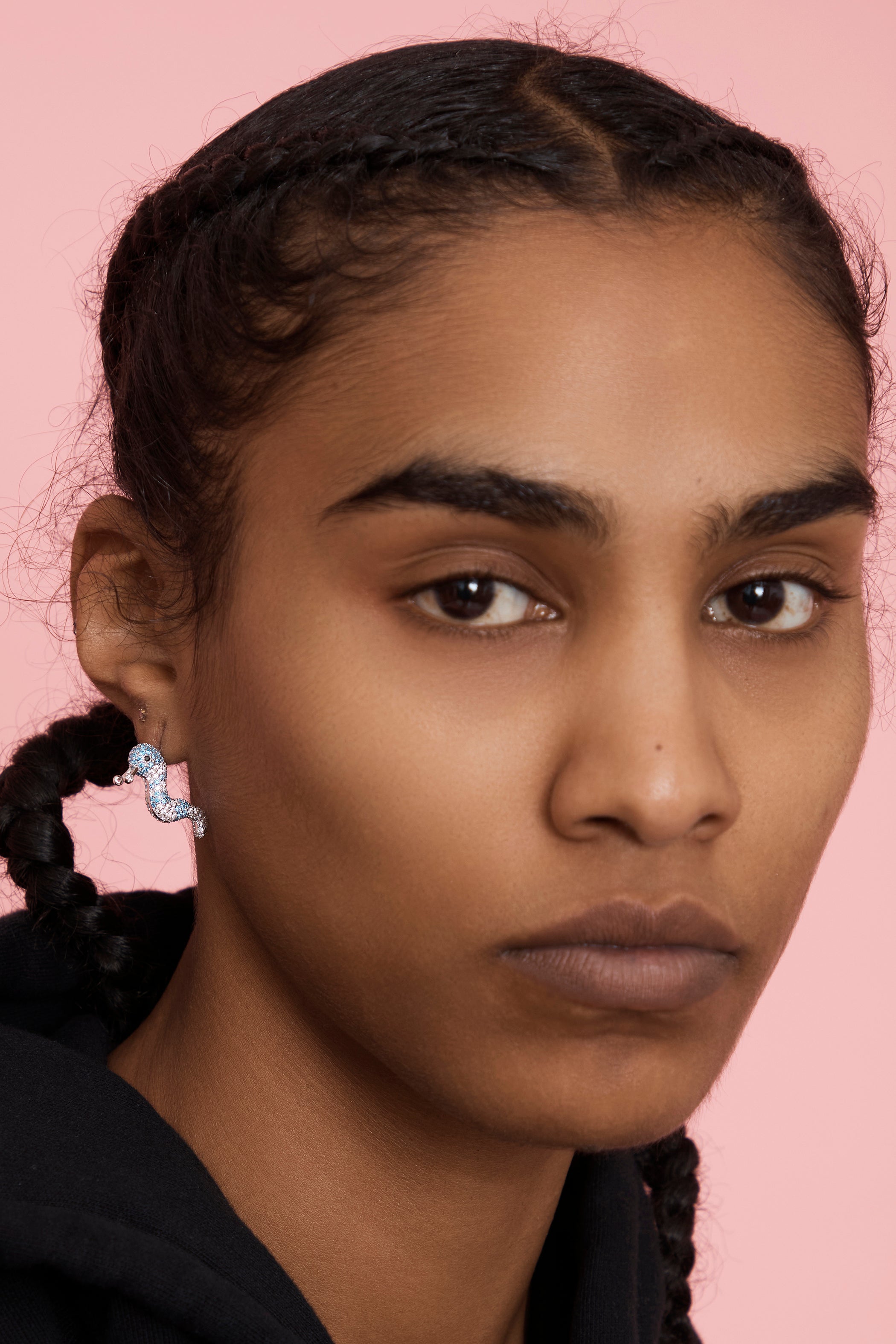 CLEAR SKY SLUG EARRINGS