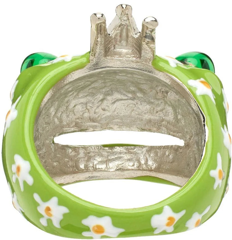 LIME FLOWERS FROG PRINCE RING