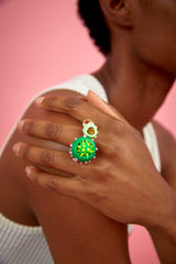 GREEN CANDY POD RING