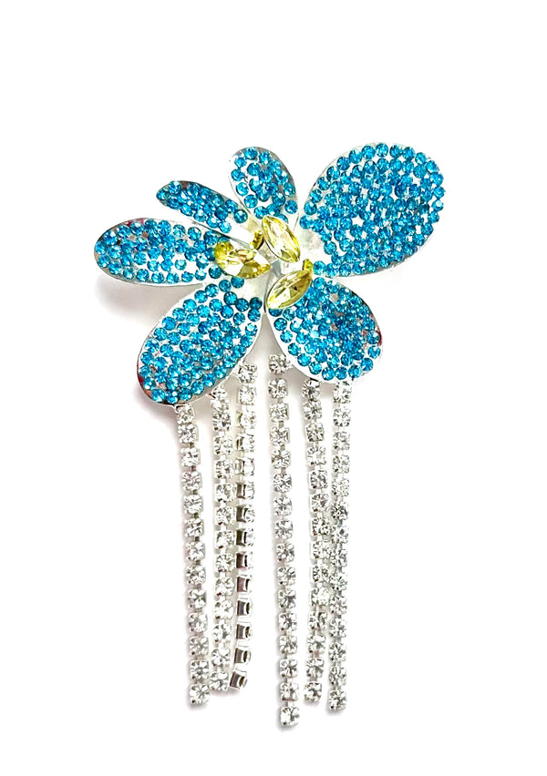 TURQUOISE FLOWER PIN