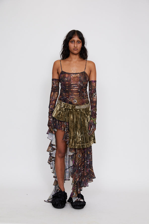 FLORIST DRESS MAPLE SISTINE PLAID