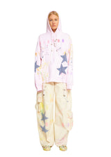 BLUSH STAR BURST RHINESTONE STAR HOODIE