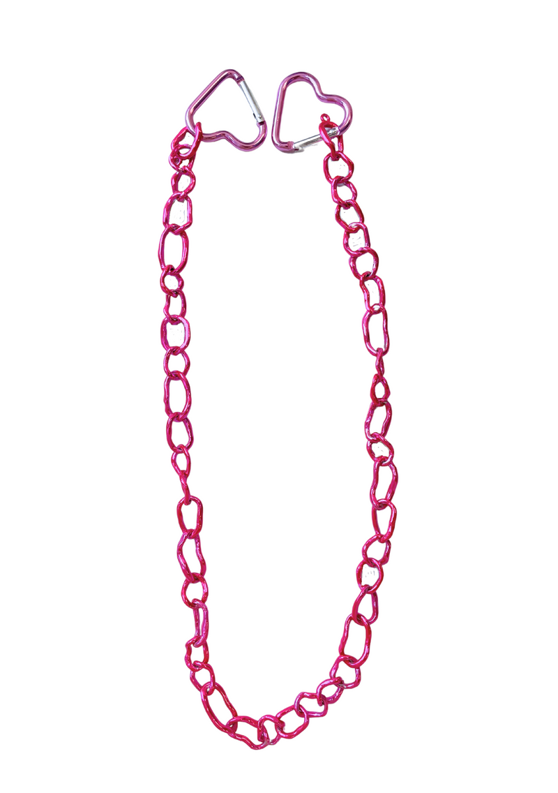 CRUSHED SWAG CHAIN HOT PINK