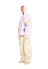 BLUSH STAR BURST RHINESTONE STAR HOODIE