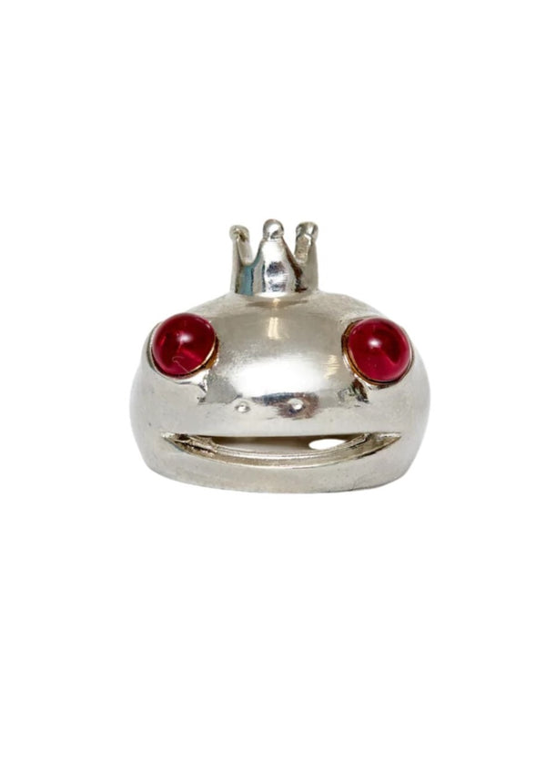 FROG PRINCE RING SILVER-PINK