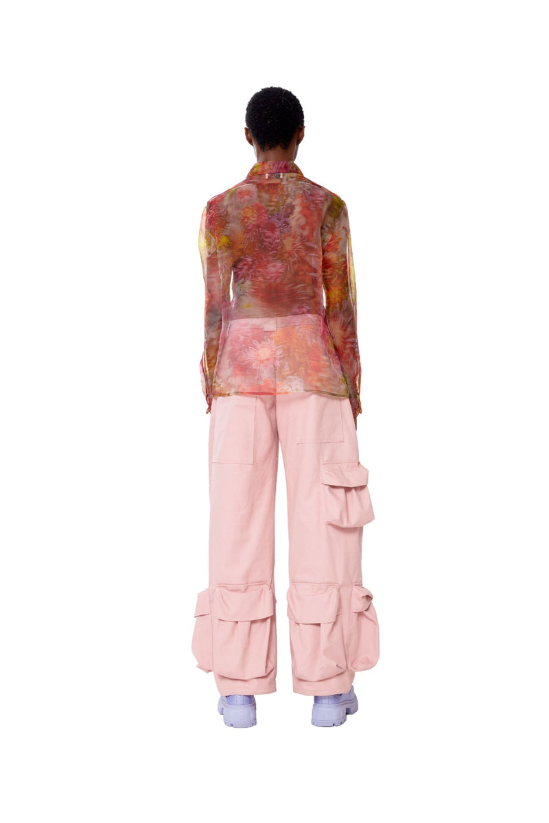 MARIPOSA BUTTON UP Chrysanthemum Organza