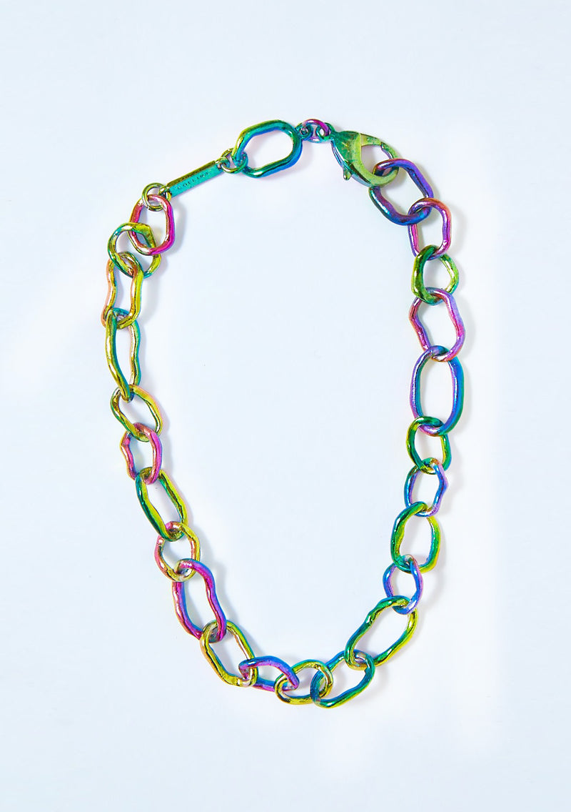 Rainbow Polka Party Crushed Chain Bracelet | Collina Strada